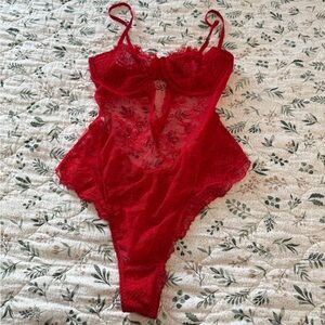 Victorias Secret Red Lace Bra Lingerie Valentines Day Romantic